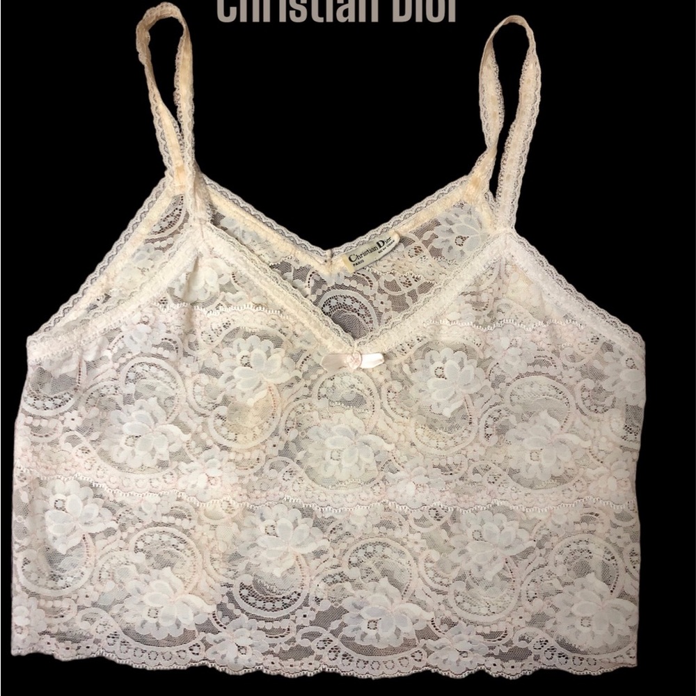 Christian Dior Bralette Lingerie Beige Size Small